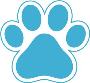 blue paw print 